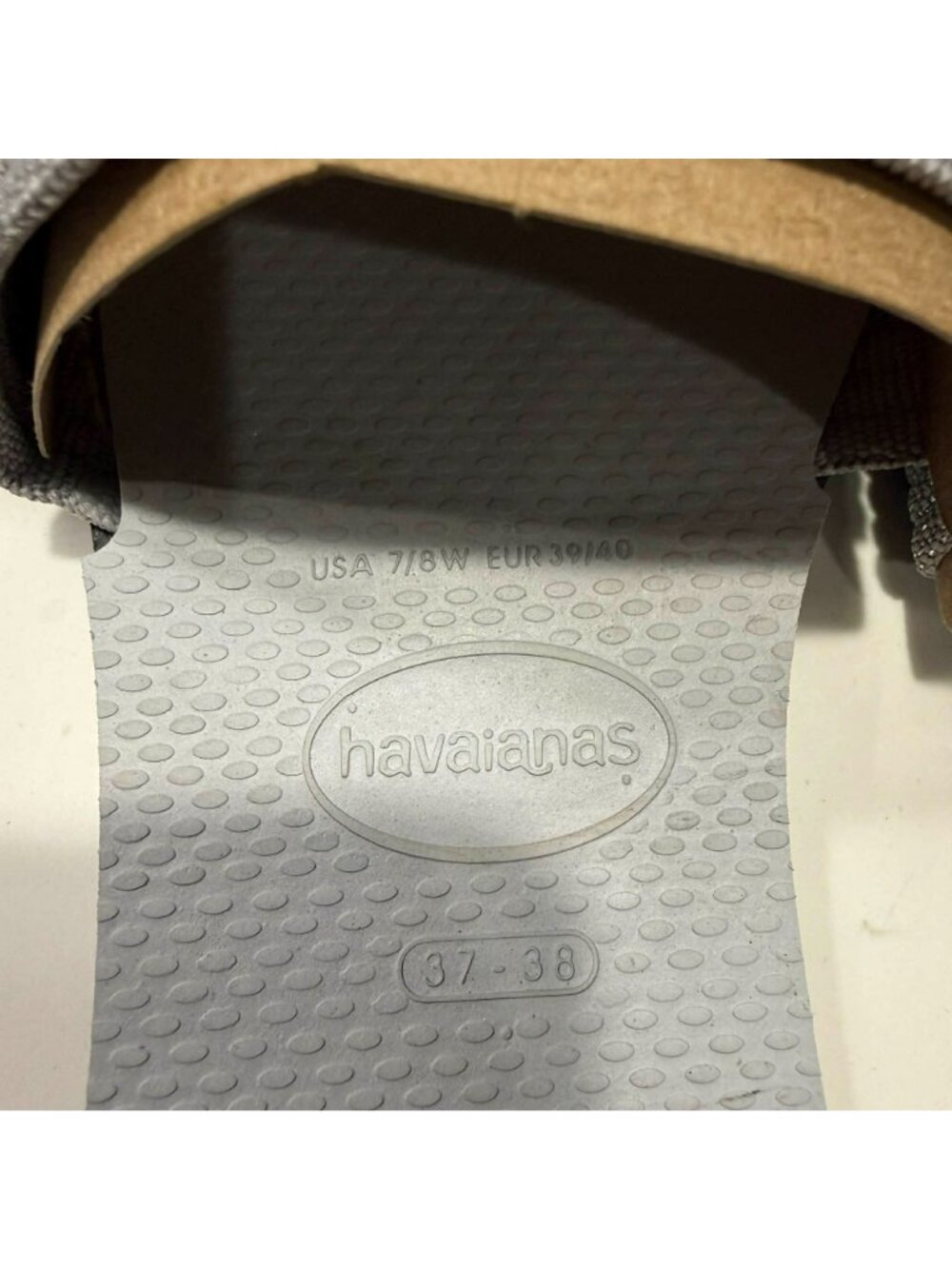 Havaianas Women's Metallic Summer Sandals Ice Grey US 8 - Picture 3 of 4